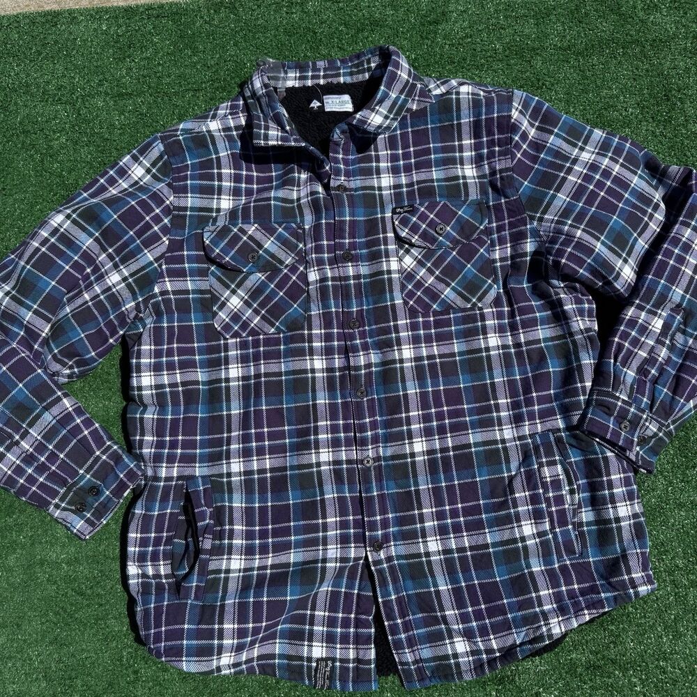 LRG Wovens Collection COLLECTIVE STATE SHERPA FLANNEL Men’s Sz XL Warm